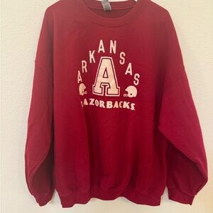Arkansas Razorback Red 2XL Crewneck Top - Classic Solid Knit